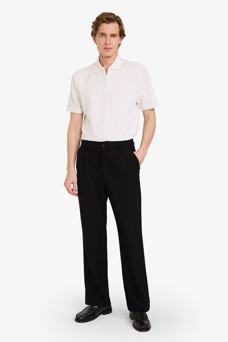 DeFacto White Man Regular Fit Short Sleeve Polo T-Shirt Casual - Image 2